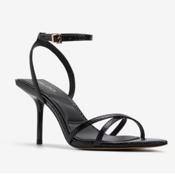 Aldo Shoes - Aldo Elegant Adrina Black Strappy Sandals 7.5
